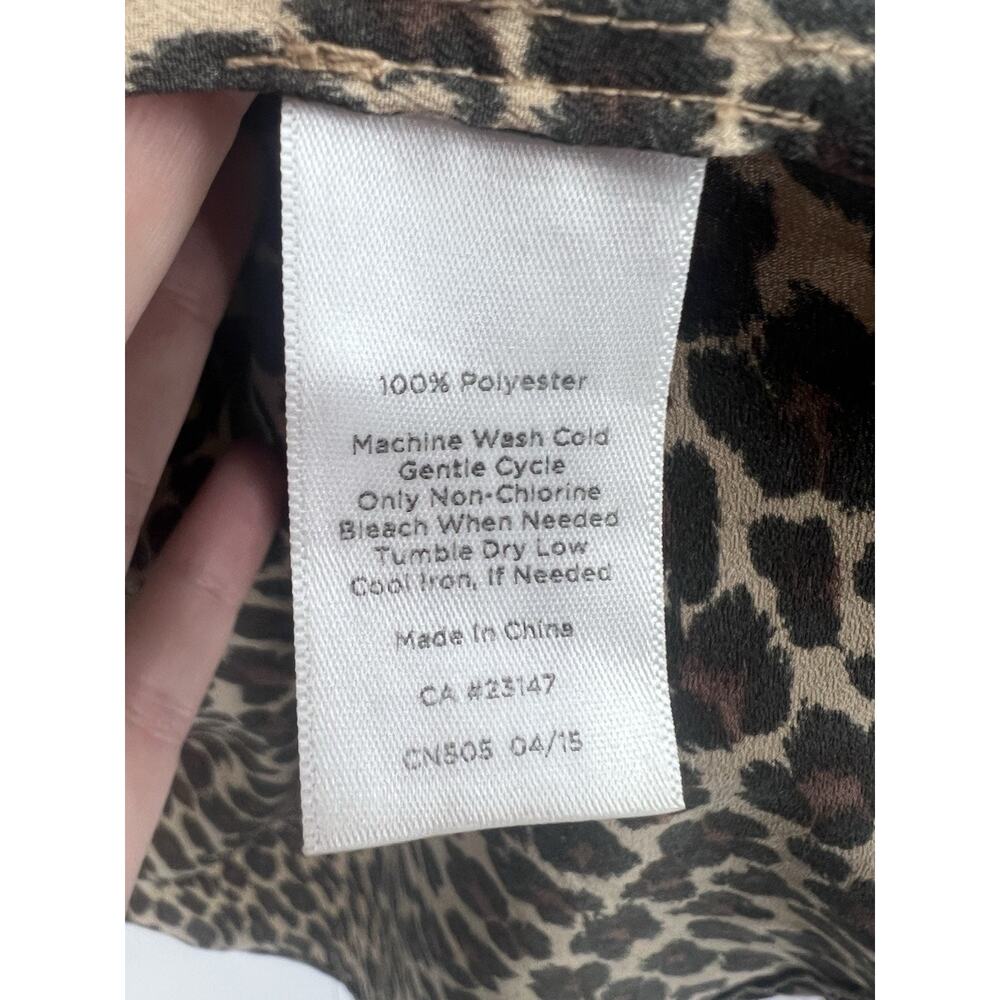 Talbots Leopard Print Button Front Popover Tunic … - image 4